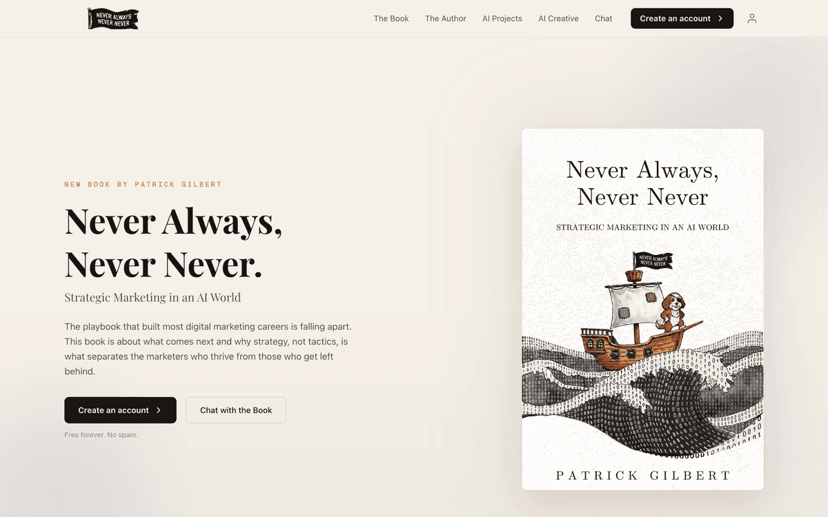 Screenshot of NeverAlwaysBook.com